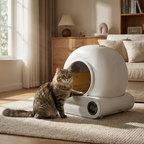 Litière automatique autonettoyante pour chat